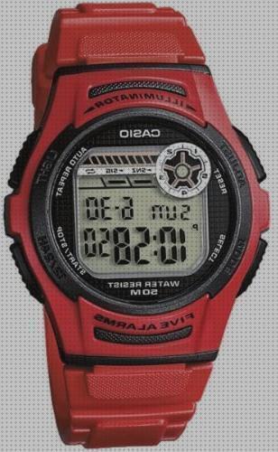 Review de casio reloj de hombre casio w 213 4aves de resina rojo