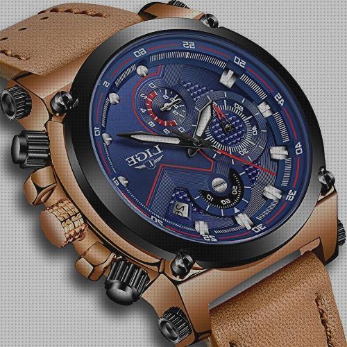 Review de lige relojes hombres cronógrafo impermeable