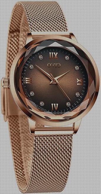 Las mejores marcas de relojes acero relojes reloj acero inoxidable puesto en muñeca modelo mujer