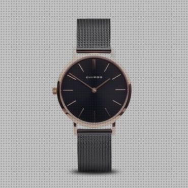 Las mejores reloj bering reloj bering negro y oro rosa unisex