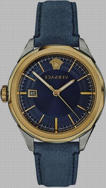 Review de reloj bicolor azul y dorado hombre