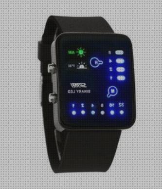 Las mejores hombres reloj binario led hombres