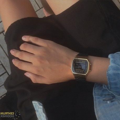 Review de reloj casio negro y dorado mujer