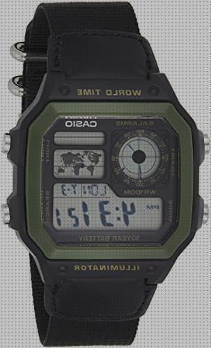 Las mejores casio reloj casio world time chrono alarm ae1200whb1bvdf correa