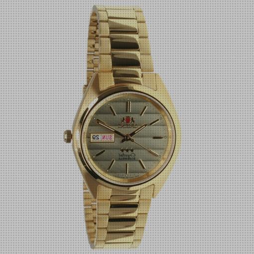 Review de reloj de hombre correa de acero inoxidable dorado