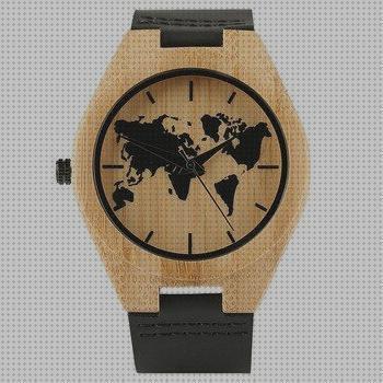 Las mejores mundi reloj de madera mapa mundi