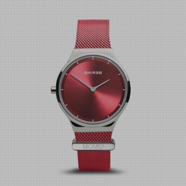 Review de reloj de mujer bering 12131 303 de acero rojo
