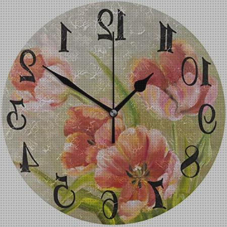 ¿Dónde poder comprar rojos reloj de pared decorado con flores rojos silencioso?
