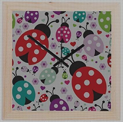 Review de reloj de pared decorado con flores rojos silencioso
