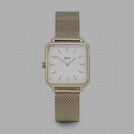 Review de reloj dorado esfera cuadrada cluse