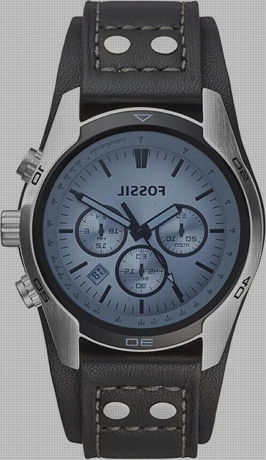 Review de reloj fossil hombre precio plateado y negro