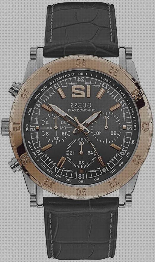 Review de reloj guess hombre correa cuero color gris