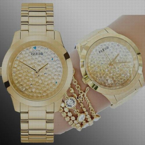 Review de reloj guess mujer blanco dorado