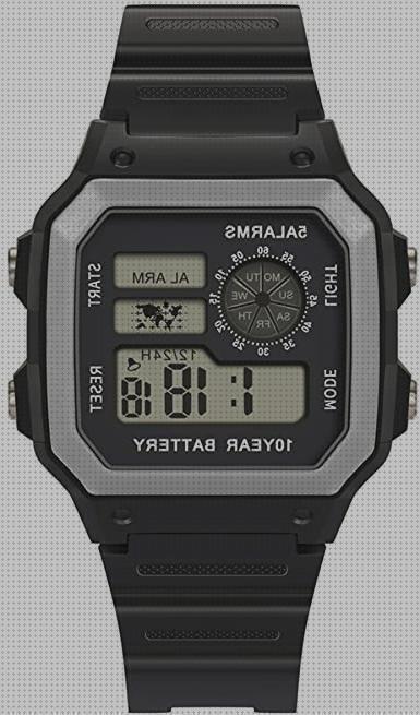 Review de relojes digitales esfera grande 30m baratos hombre