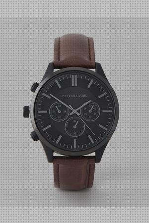 Review de relojes hombre correa marron esfera negra