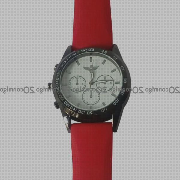 Review de relojes hombre correa silicona roja naranja