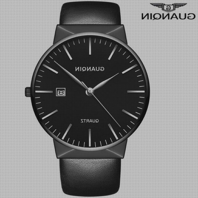 Las mejores marcas de cueros hombres relojes reloj hombre cuero negro