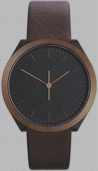Las mejores marcas de azabache relojes relojes relojes negro mate y cuero hombre