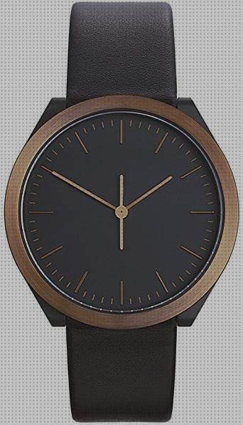 Review de relojes negro mate y cuero hombre