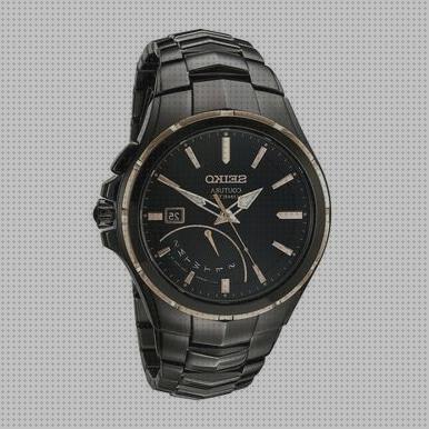 Las mejores azabache relojes relojes relojes seiko negros con plata hombre
